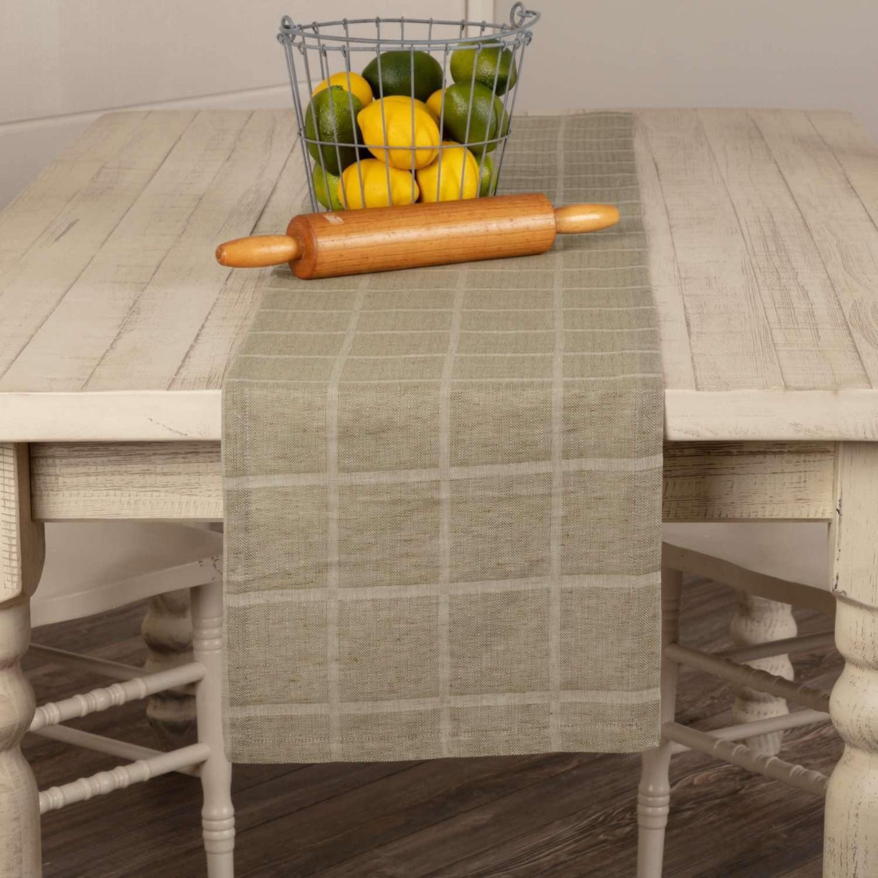 Julie Olive Plaid Runner 13x72 VHC Brands - The Fox Decor