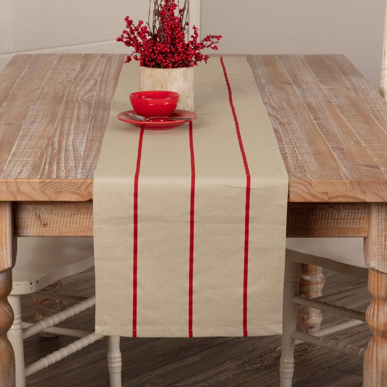 Lauren Rouge Runner 13x72 VHC Brands - The Fox Decor