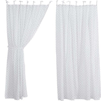 Thumbnail for Malyn Tie Top Panel Curtain Set of 2 84x40 - The Fox Decor