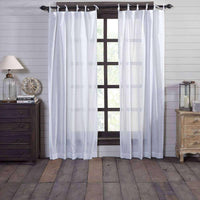 Thumbnail for Nora Tie Top Panel Curtain Set of 2 84x40 - The Fox Decor