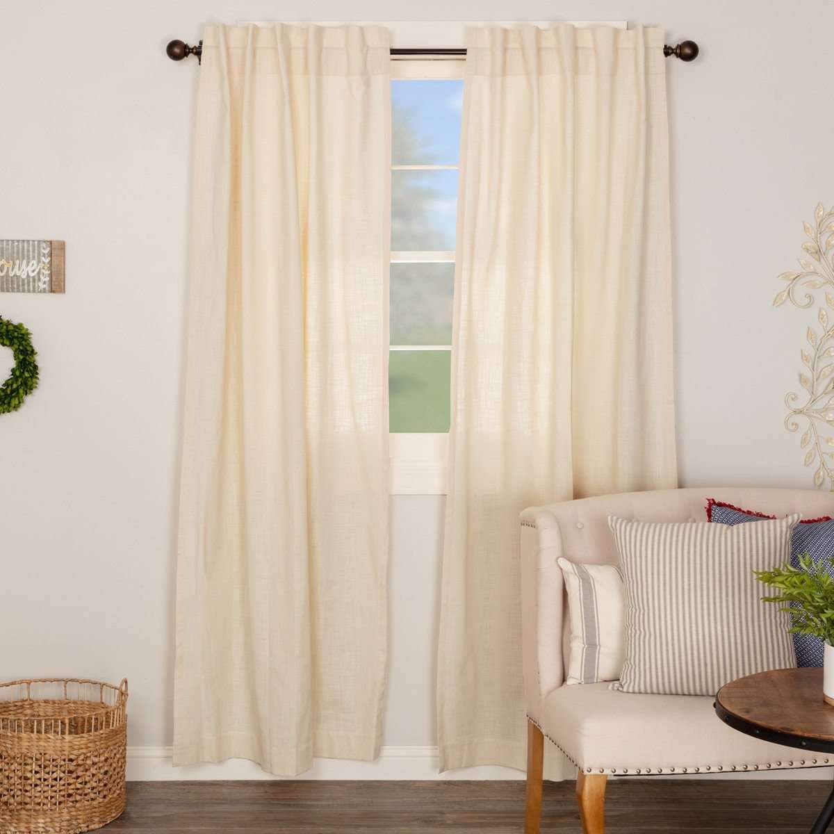 Regina Creme Panel Curtain Set of 2 84