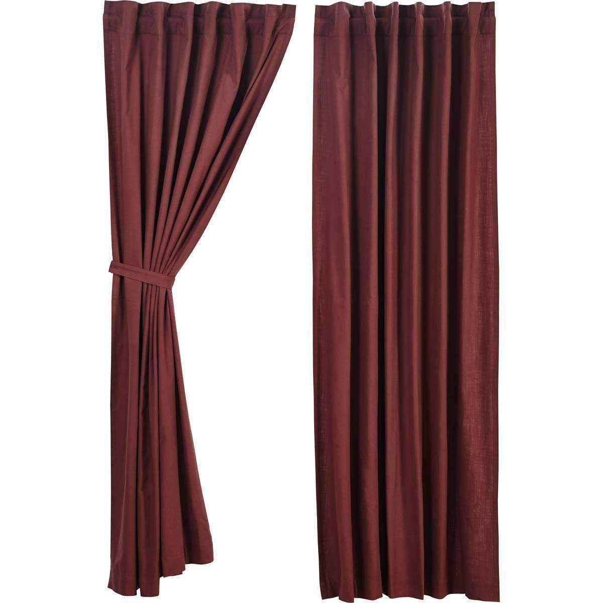 Regina Red Panel Curtain Set of 2 84