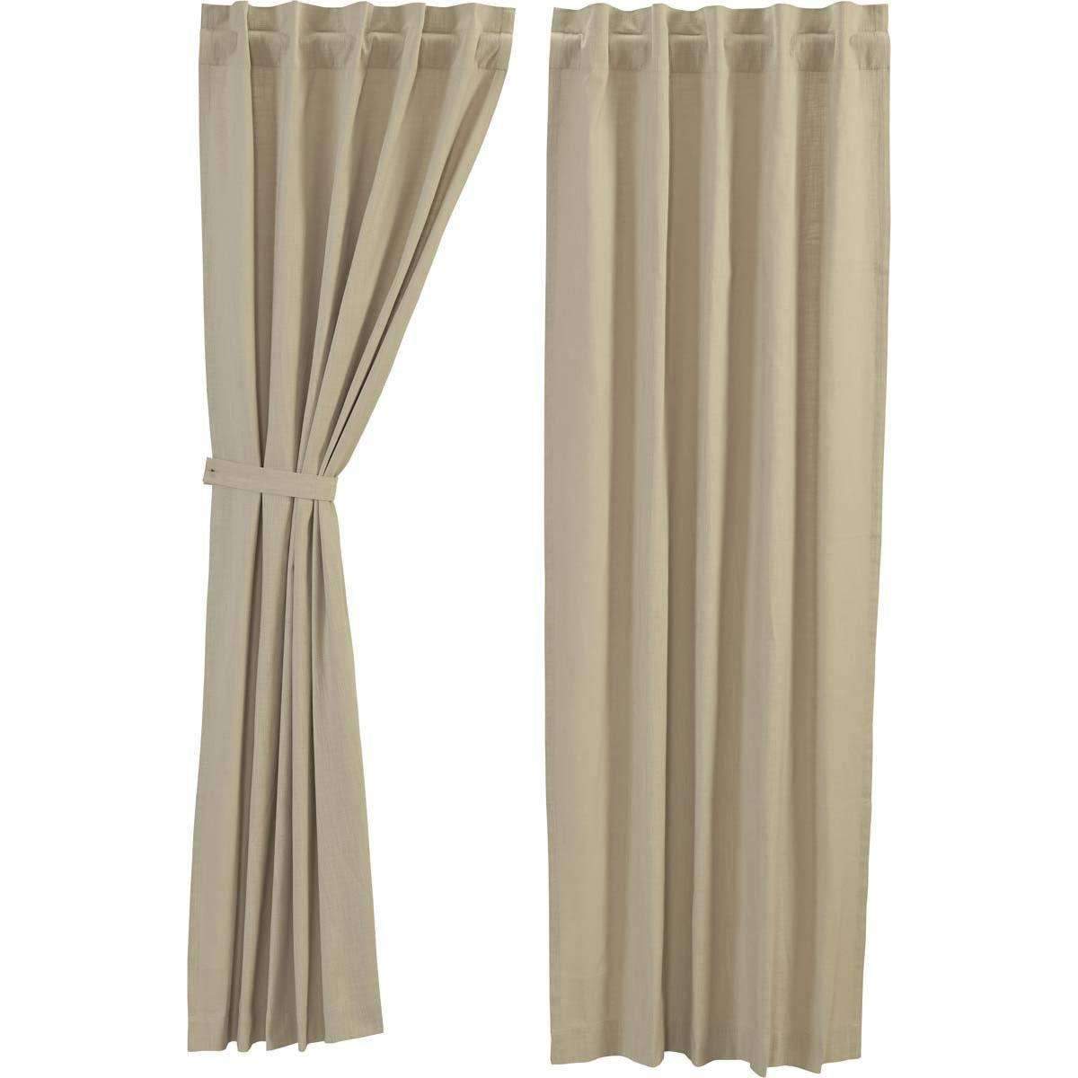 Regina Khaki Panel Curtain Set of 2 84