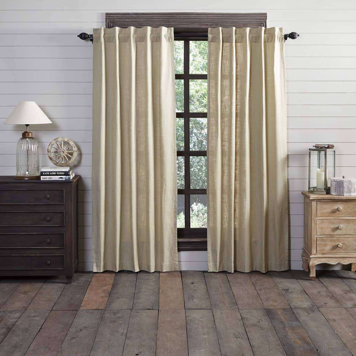 Regina Khaki Panel Curtain Set of 2 84