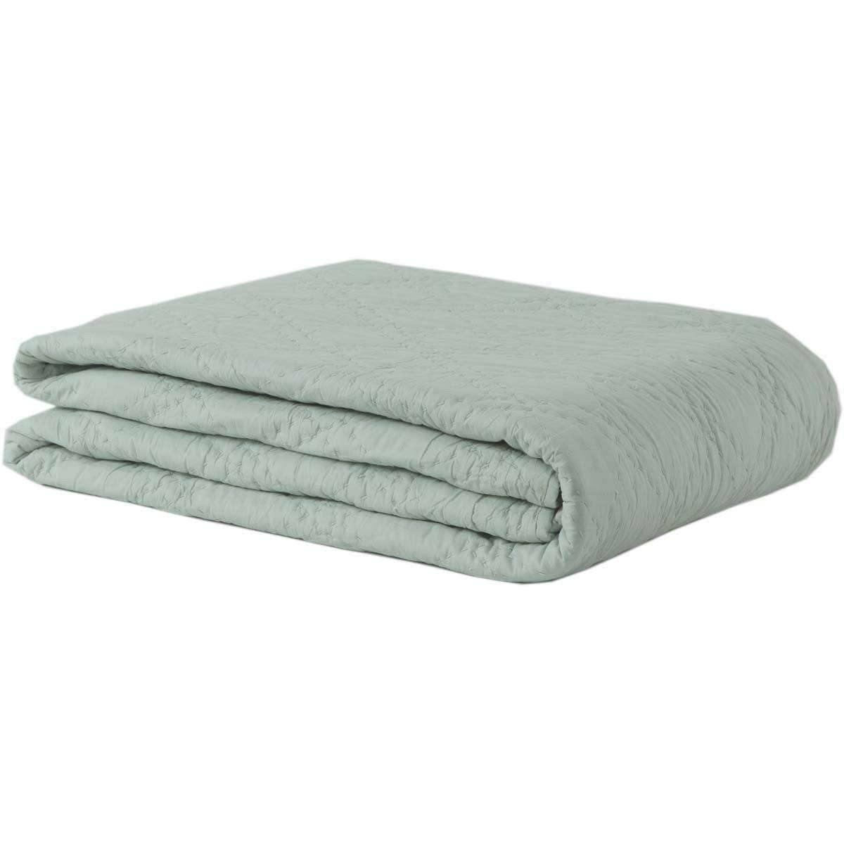 Casey Sea Glass Queen Quilt 92Wx92L VHC Brands folded