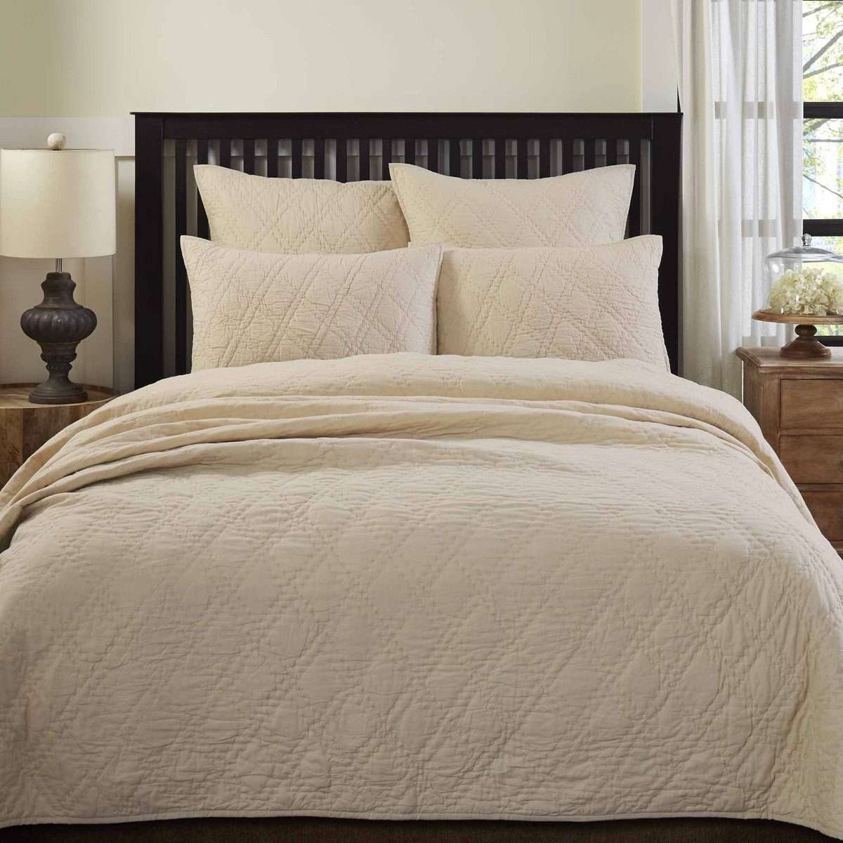 Casey Taupe King Quilt 108Wx92L VHC Brands