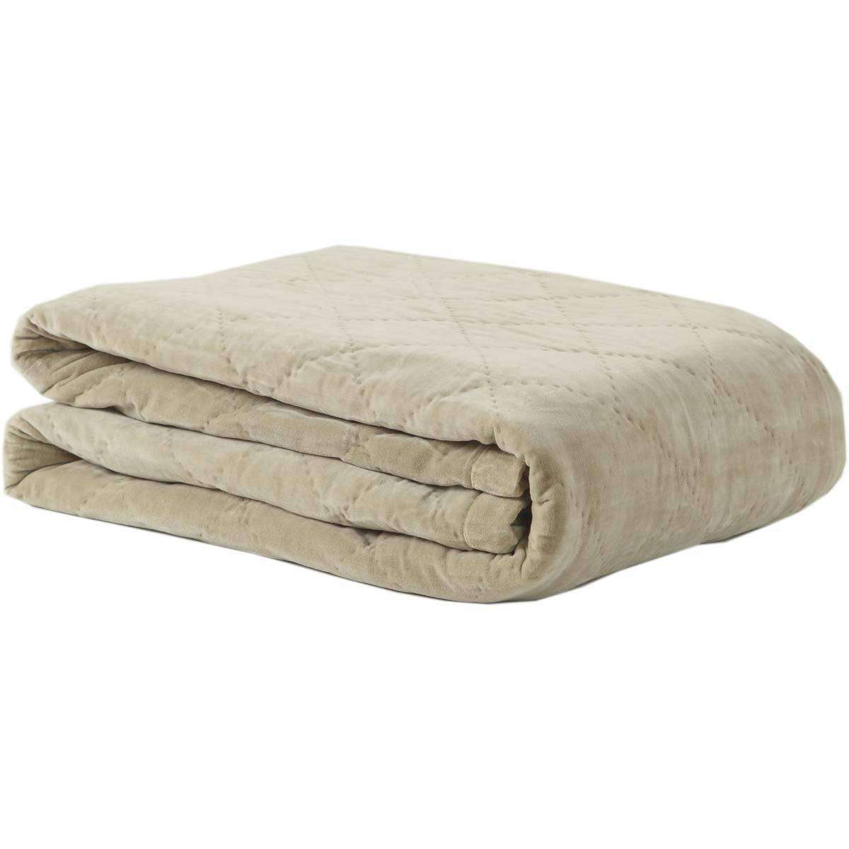 Lydia Taupe Queen Quilt 92Wx92L VHC Brands folded