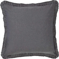 Thumbnail for Black Chambray Ruffled Fabric Euro Sham 26x26 VHC Brands - The Fox Decor