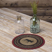 Thumbnail for Cumberland Stenciled Moose Jute Braided Placemat Round Set of 6 VHC Brands - The Fox Decor