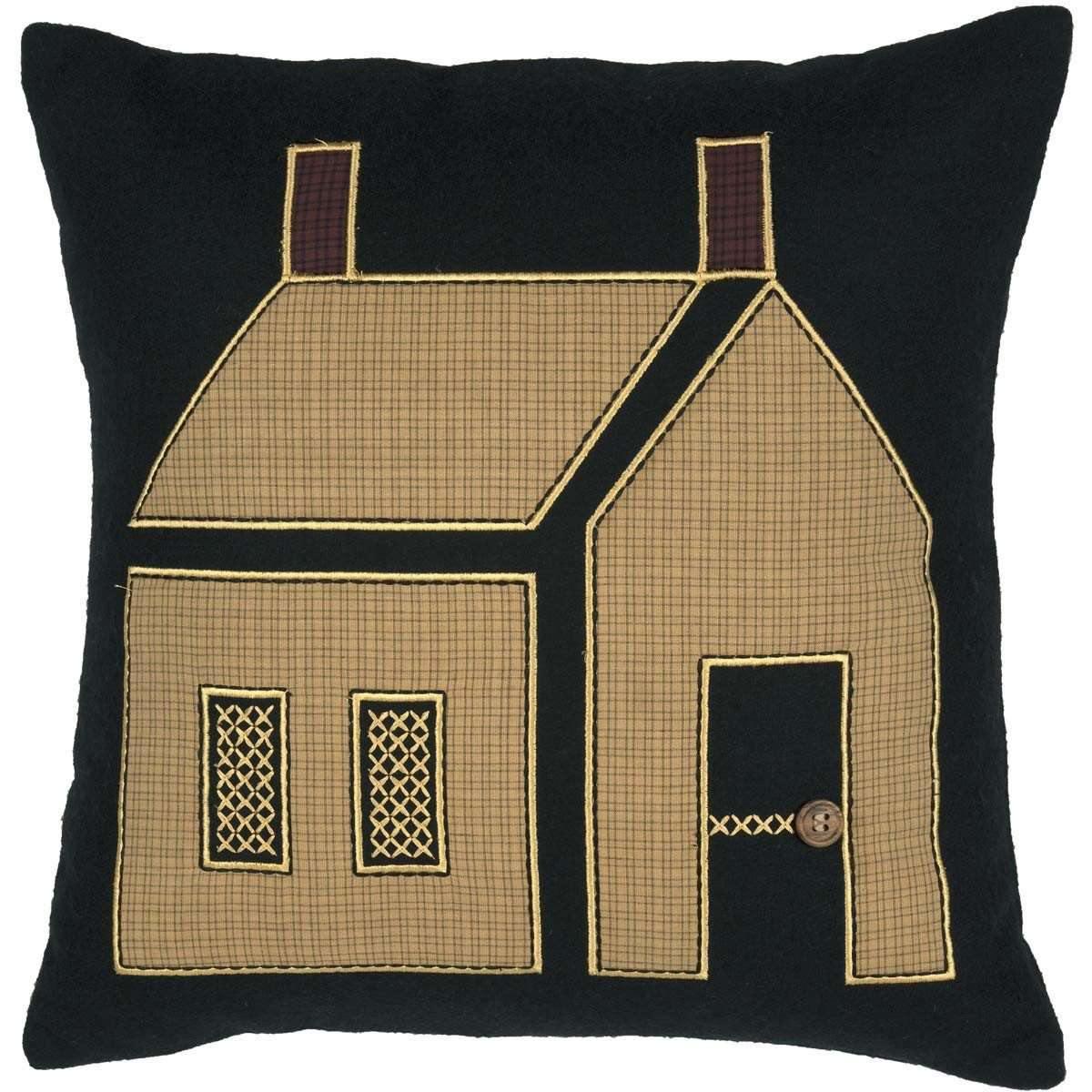 Heritage Farms Primitive House Pillow 18x18 front