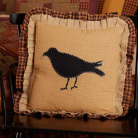 Heritage Farms Primitive Crow Pillow 18x18 - The Fox Decor