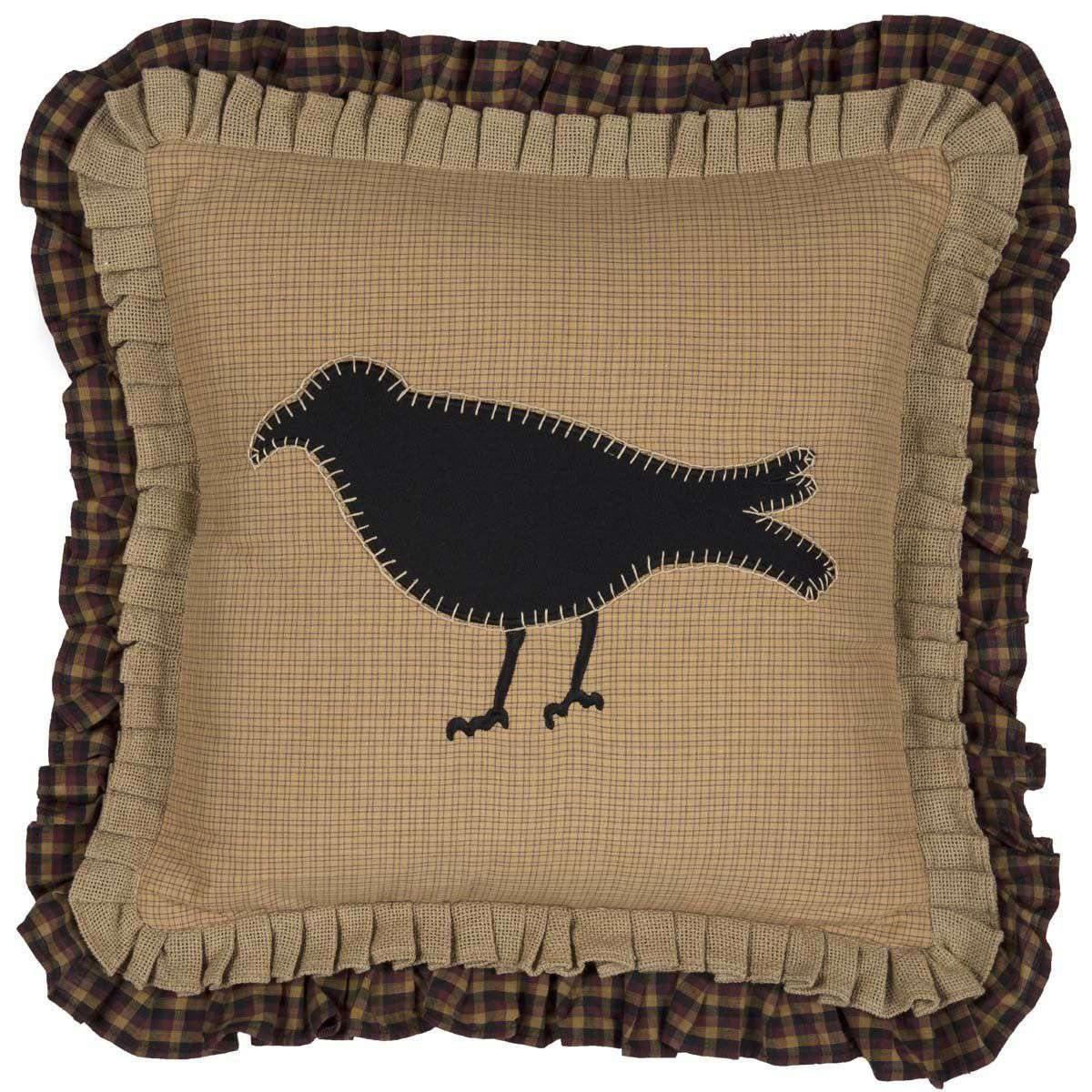 Heritage Farms Primitive Crow Pillow 18x18 front