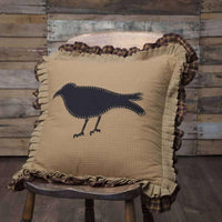 Heritage Farms Primitive Crow Pillow 18x18 - The Fox Decor