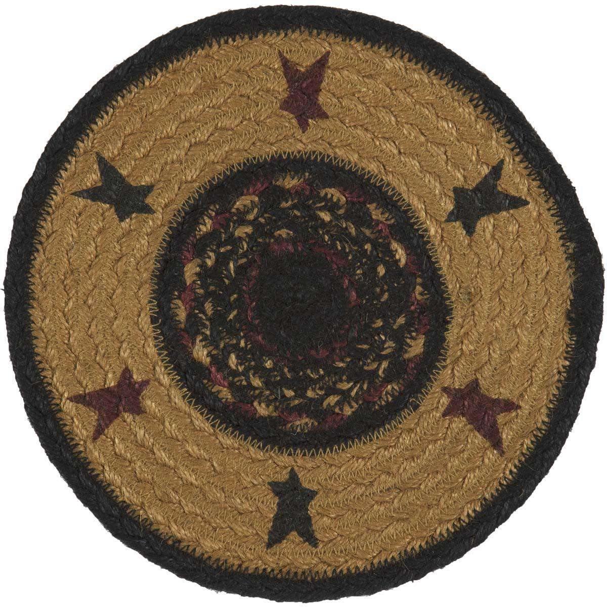 Heritage Farms Star Braided Jute Trivet 8" VHC Brands - The Fox Decor