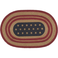 Thumbnail for Liberty Stars Flag Jute Braided Placemat Set of 6 VHC Brands - The Fox Decor
