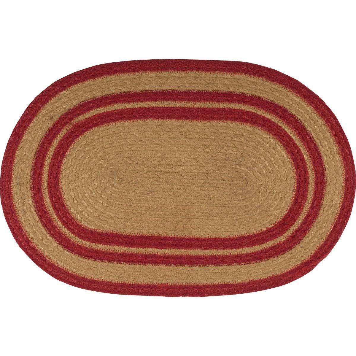 Liberty Stars Flag Jute Braided Placemat Set of 6 VHC Brands - The Fox Decor