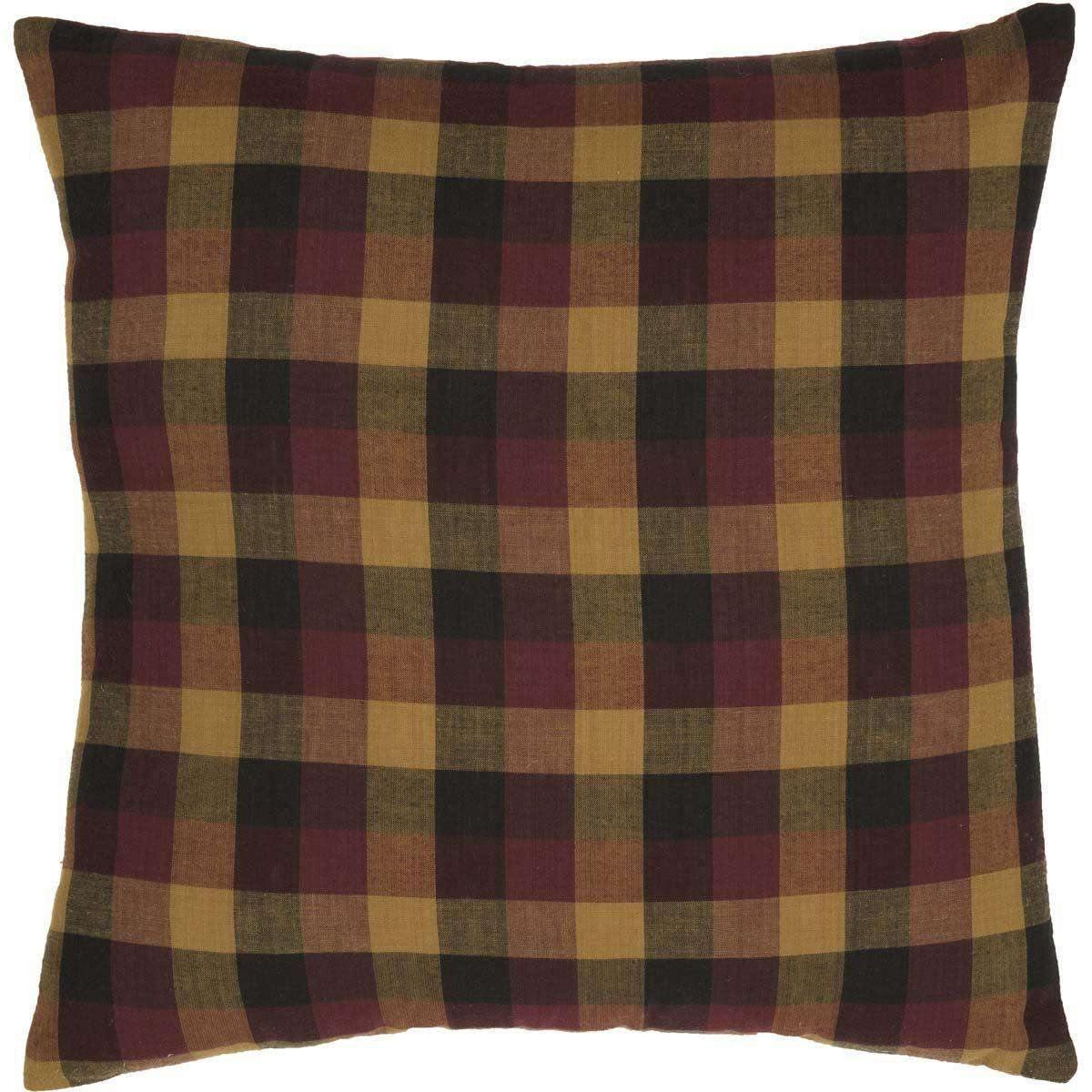 Heritage Farms Primitive Check Fabric Pillow 16x16 - The Fox Decor