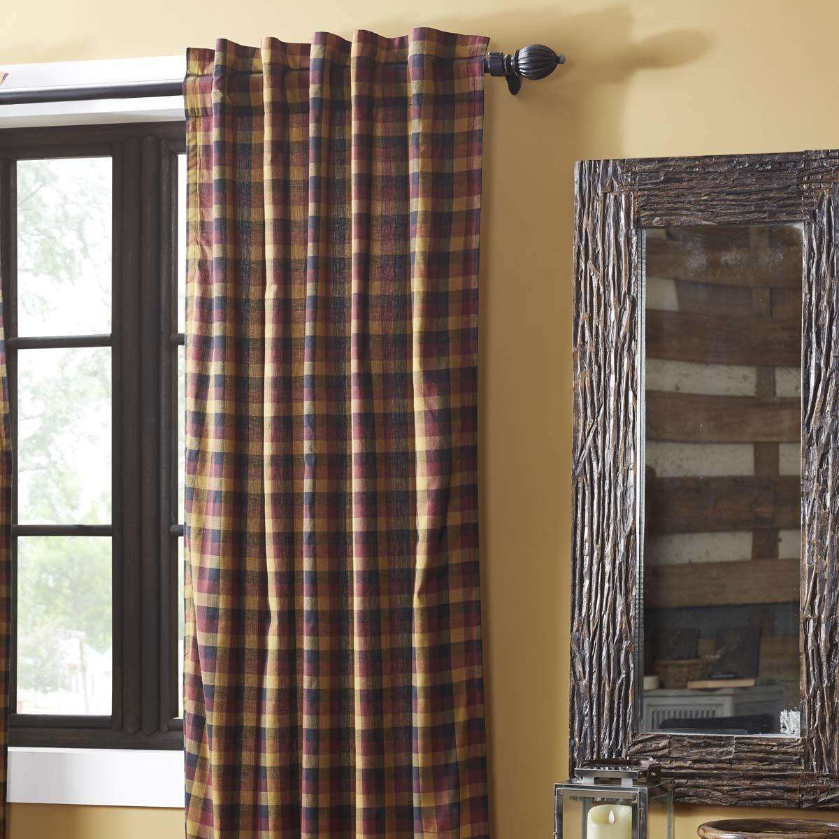 Heritage Farms Primitive Check Curtain Set of 2 84x40 VHC Brands - The Fox Decor