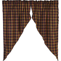 Thumbnail for Heritage Farms Primitive Check Prairie Short Panel Curtain Set of 2 63x36x18 - The Fox Decor