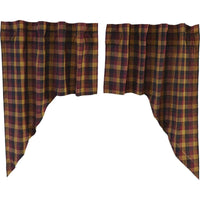 Thumbnail for Heritage Farms Primitive Check Swag Curtain Set of 2 36x36x16 - The Fox Decor
