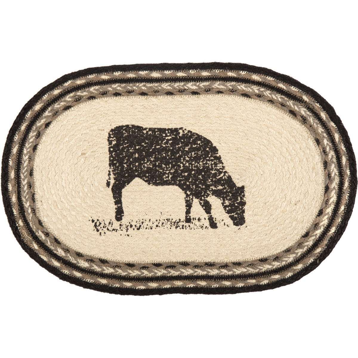Sawyer Mill Cow Jute Braided Placemat Set of 6 - The Fox Decor