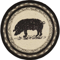 Thumbnail for Sawyer Mill Charcoal Pig Jute Trivet 8