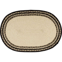 Thumbnail for Sawyer Mill Charcoal Pig Jute Braided Placemat Set of 6 - The Fox Decor