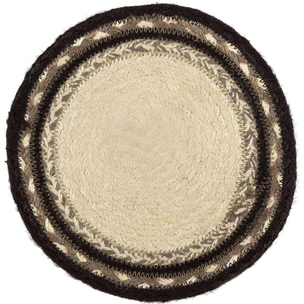 Sawyer Mill Charcoal Poultry Jute Trivet 8" VHC Brands - The Fox Decor