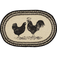 Thumbnail for Sawyer Mill Charcoal Poultry Jute Braided Placemat Set of 6 - The Fox Decor