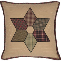 Thumbnail for Tea Star Patchwork Pillow 18x18 back