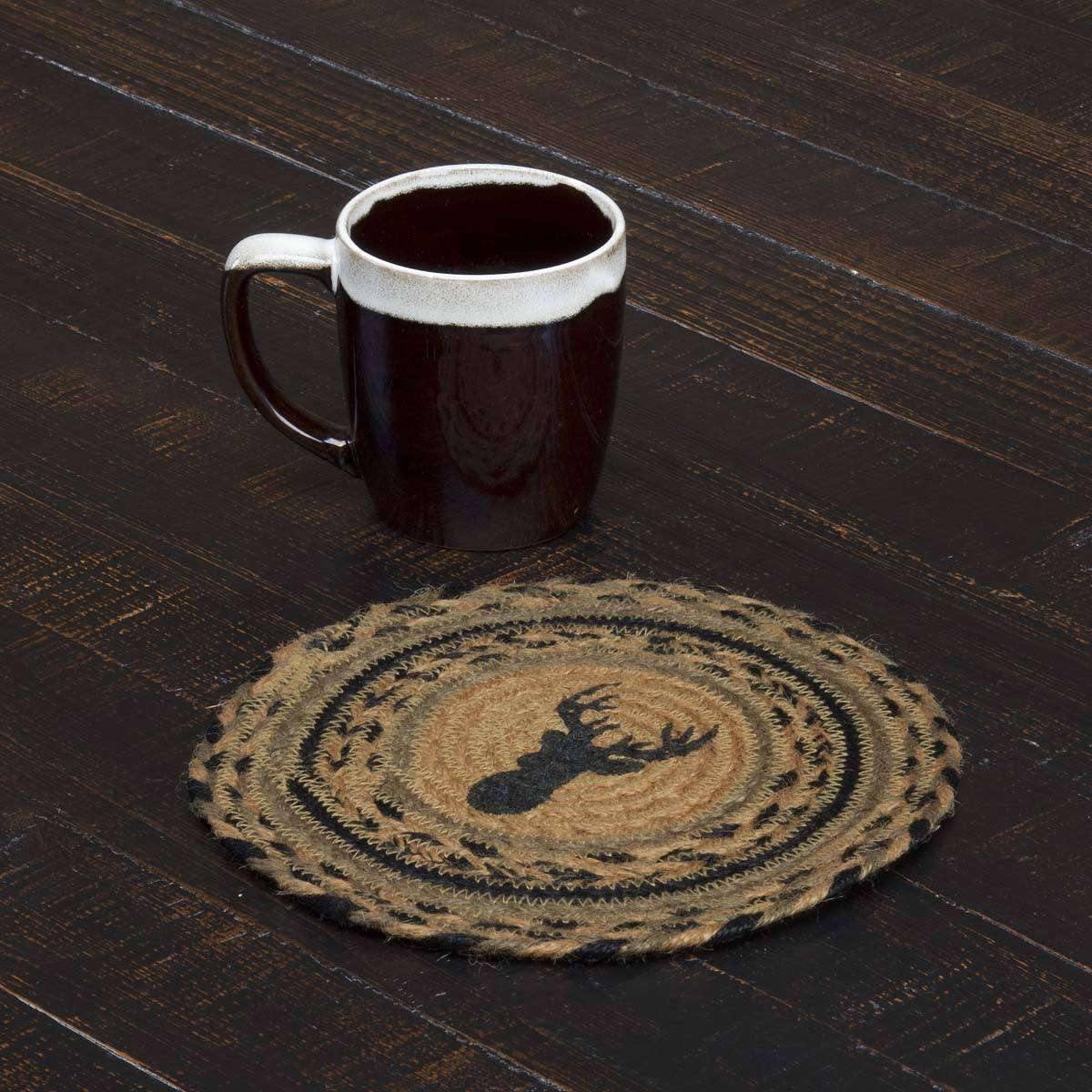 Trophy Mount Braided Jute Trivet 8" VHC Brands - The Fox Decor