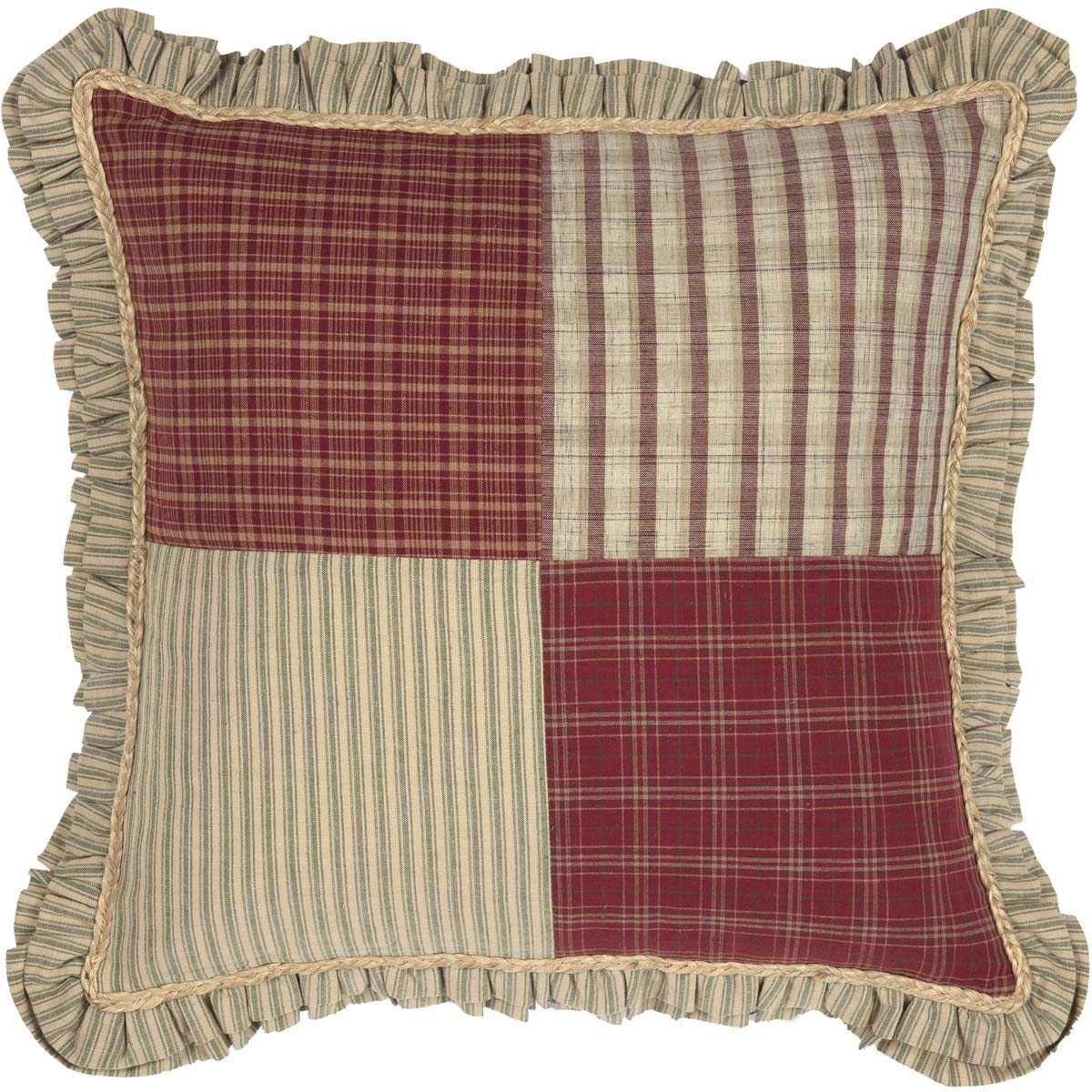 Prairie Winds Patchwork Pillow 18x18 - The Fox Decor
