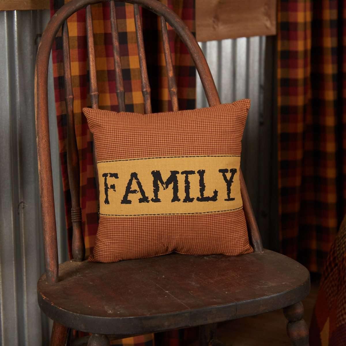 Heritage Farms Family Pillow 12x12 VHC Brands