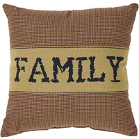 Thumbnail for Heritage Farms Family Pillow 12x12 VHC Brands front