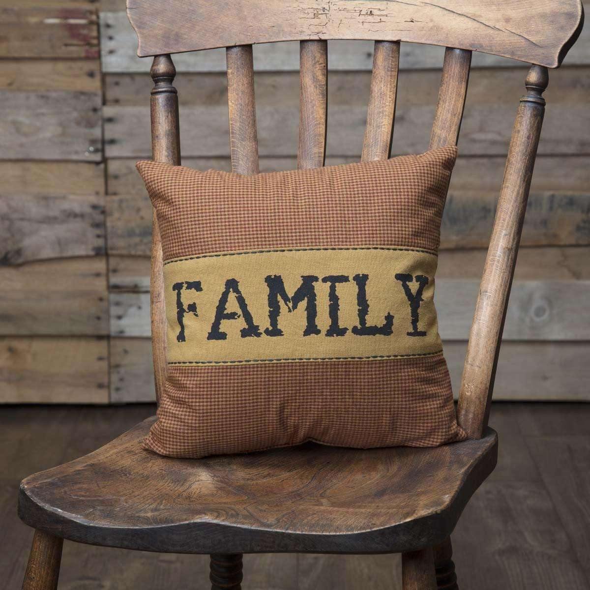 Heritage Farms Family Pillow 12x12 VHC Brands online