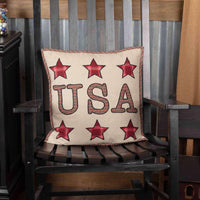 Thumbnail for Liberty Stars USA Applique Pillow 18x18 VHC Brands - The Fox Decor