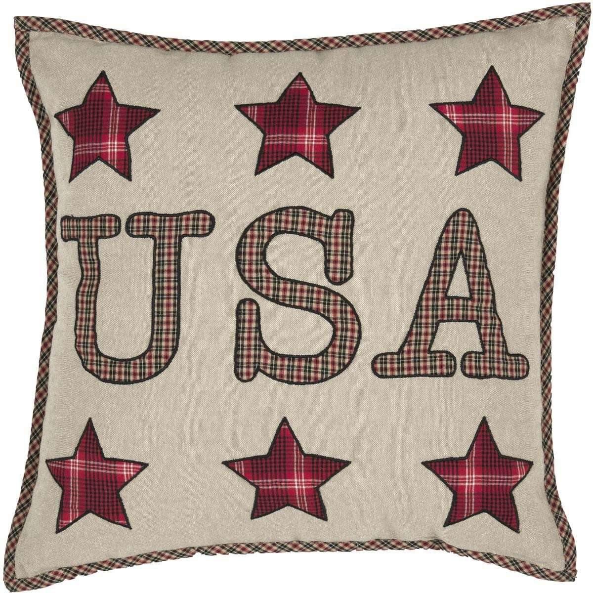 Liberty Stars USA Applique Pillow 18x18 VHC Brands - The Fox Decor