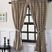 Thumbnail for Sawyer Mill Charcoal Plaid Short Panel Country Curtain Set of 2 63
