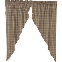 Thumbnail for Sawyer Mill Charcoal Plaid Prairie Short Panel Curtain Set of 2 63x36x18 - The Fox Decor