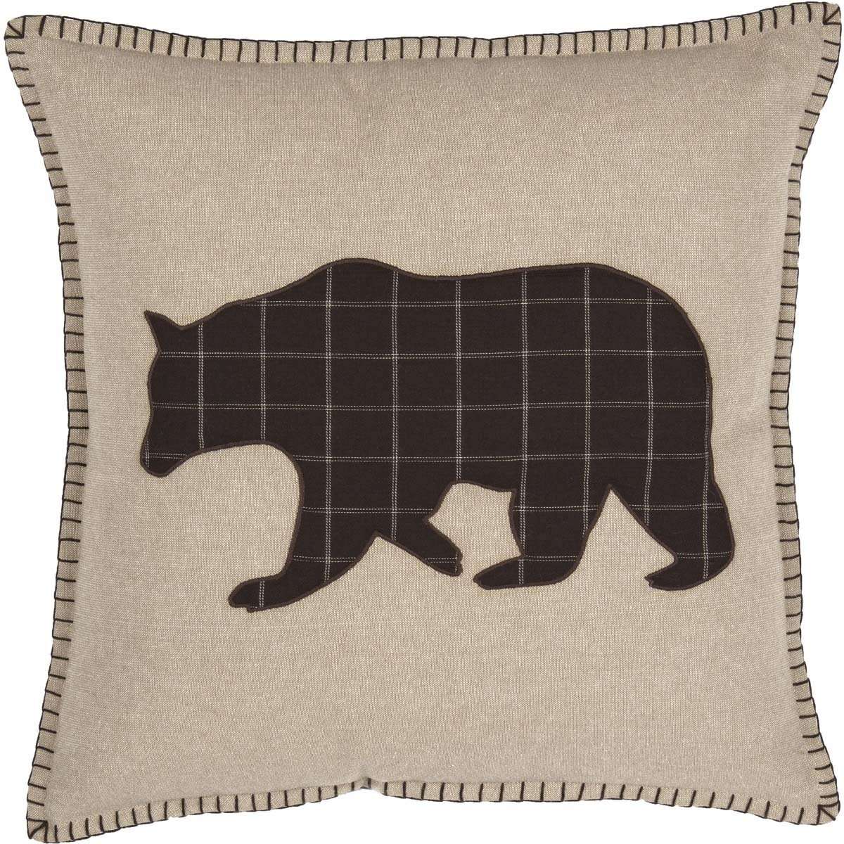 Wyatt Bear Applique Pillow 18" - The Fox Decor