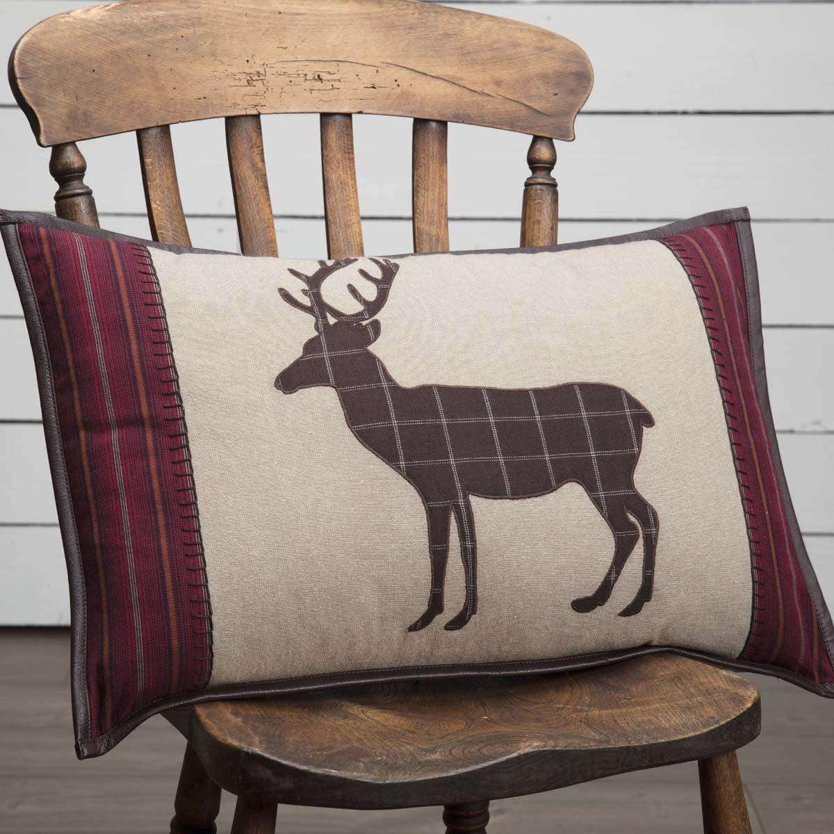 Wyatt Deer Applique Pillow 14x22 VHC Brands