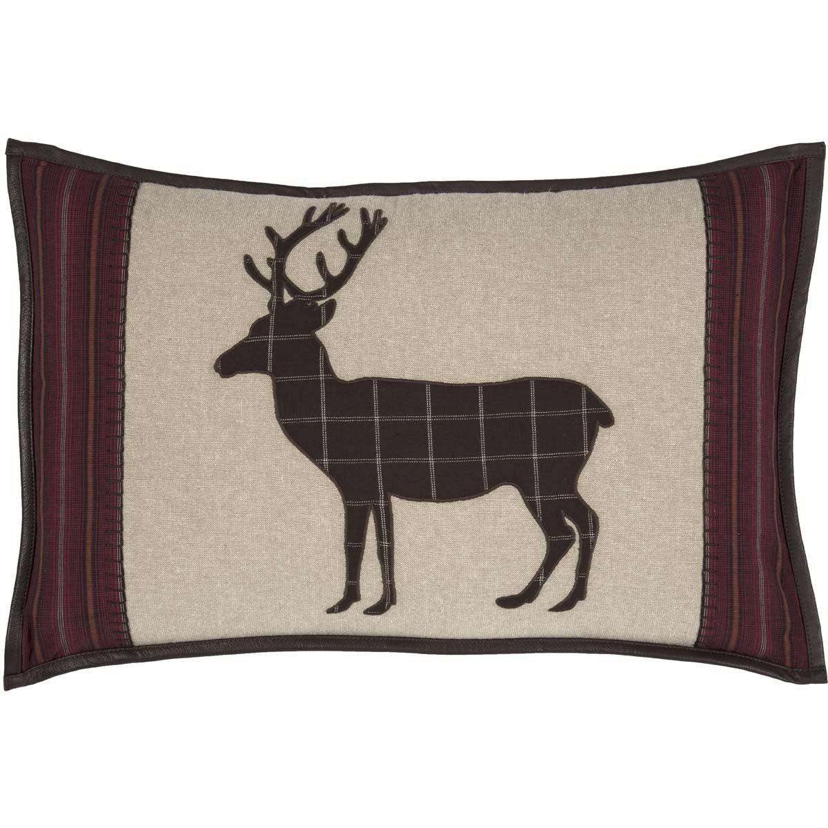 Wyatt Deer Applique Pillow 14x22 VHC Brands front
