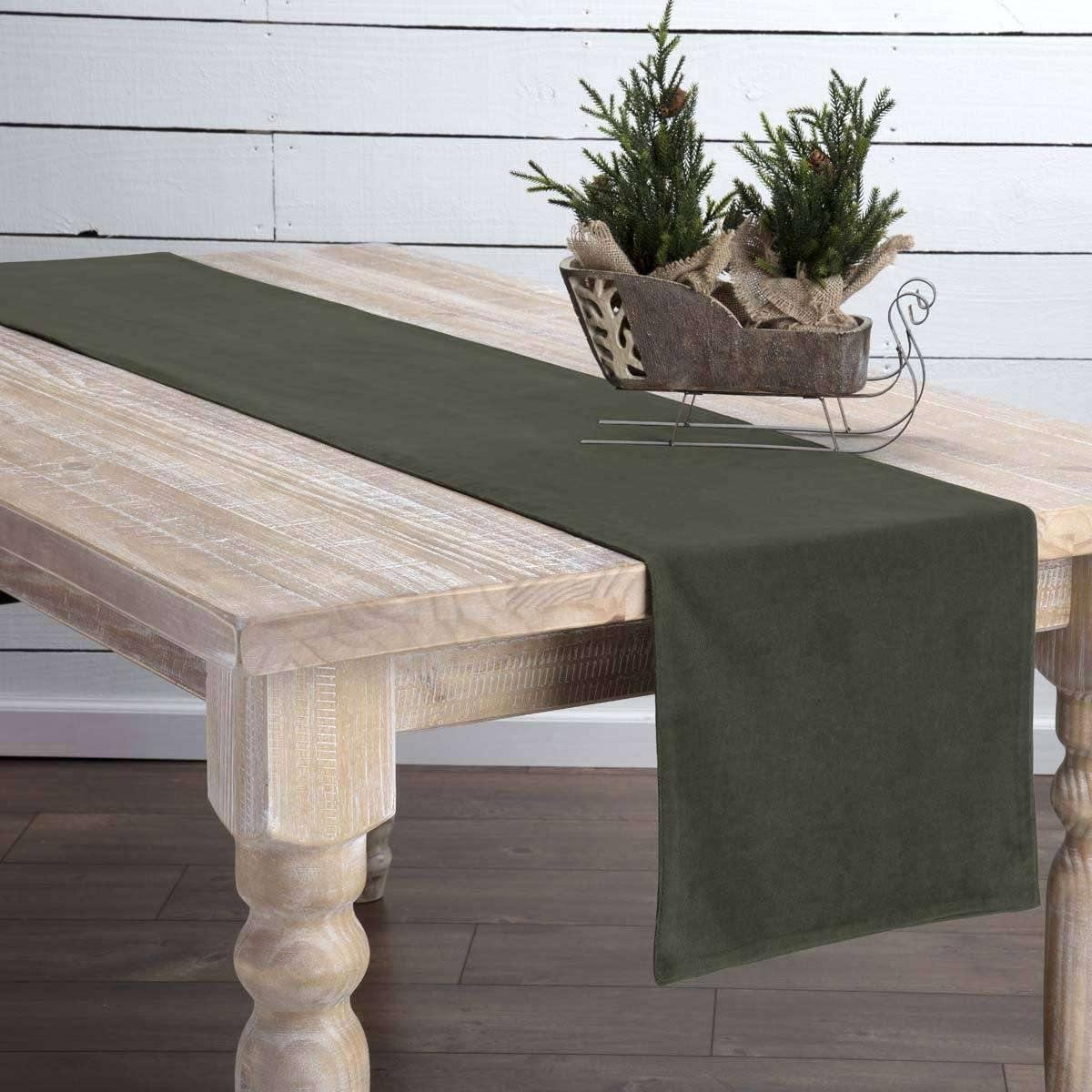 Velvet Green Runner 13x90 VHC Brands - The Fox Decor