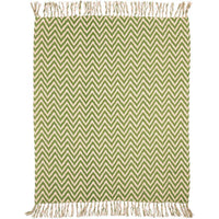 Thumbnail for Green Chevron Woven Throw 60