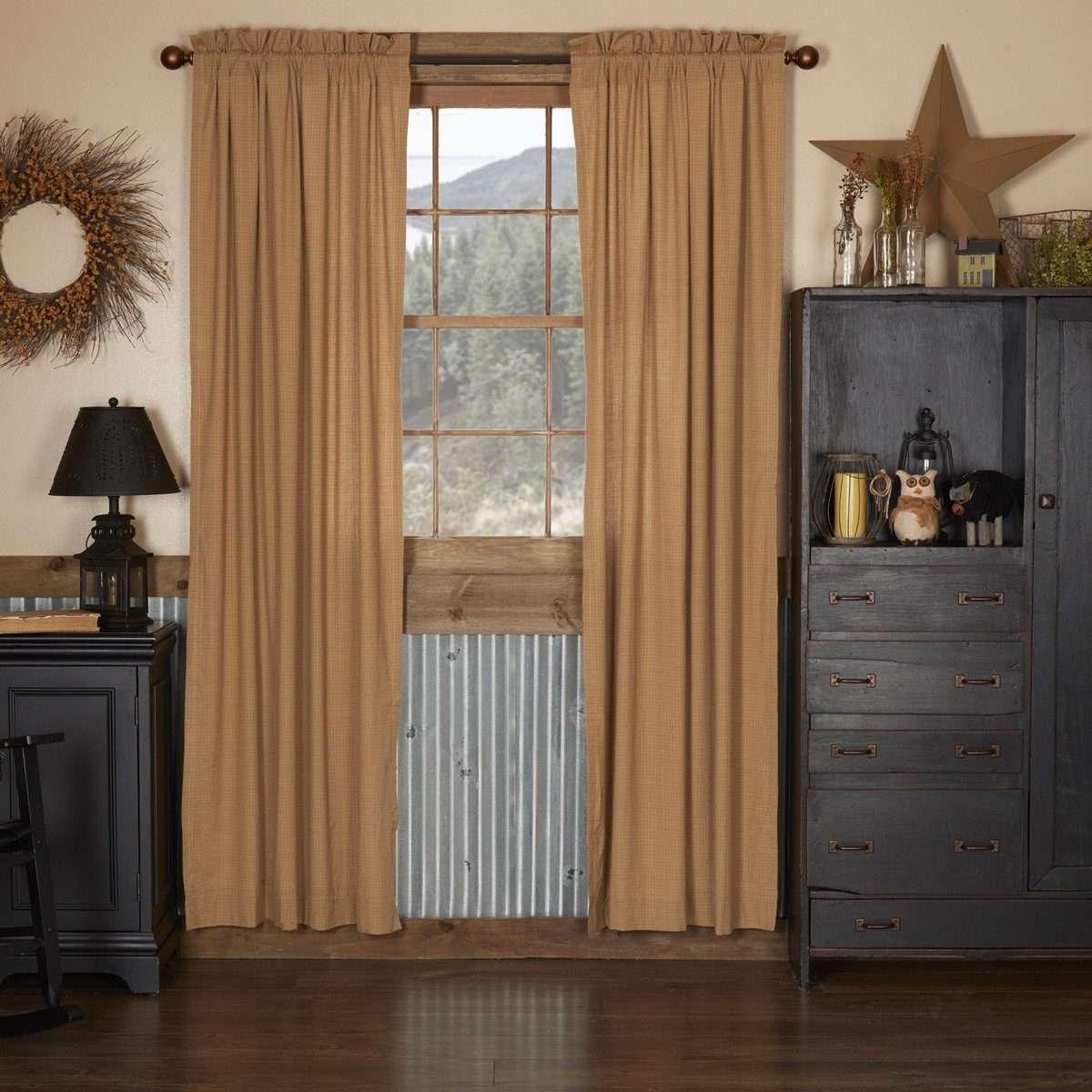 Kindred Star Plaid Panel Curtain Set of 2 84x40 VHC Brands - The Fox Decor