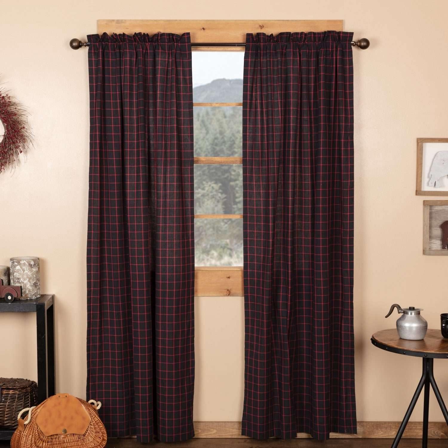 Glennock Plaid Panel Curtain Set of 2 84x40 - The Fox Decor