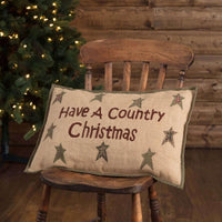 Country Christmas Pillow 14x22 - The Fox Decor