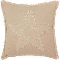 Thumbnail for Burlap Vintage Star Pillow 18x18 - The Fox Decor