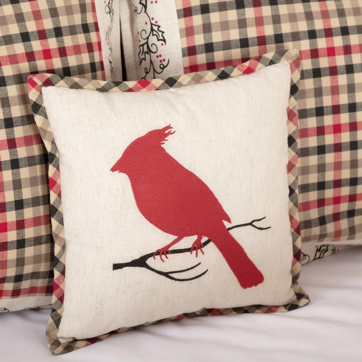 Hollis Cardinal Pillow 12"x12" - The Fox Decor