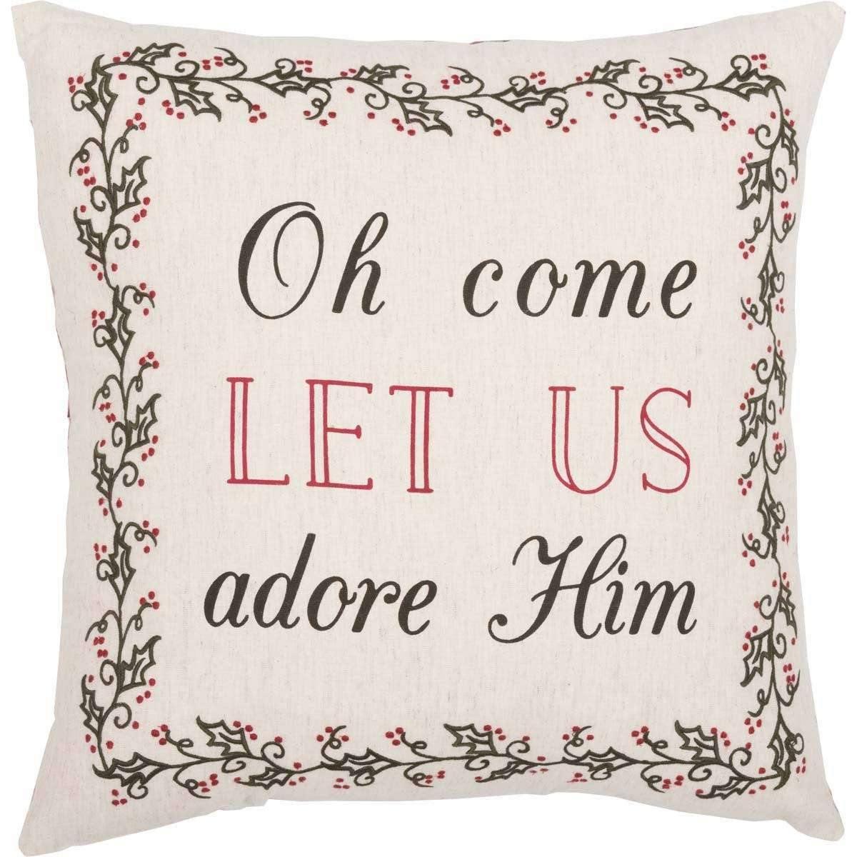 Hollis Oh Come Let Us Pillow 18x18 - The Fox Decor